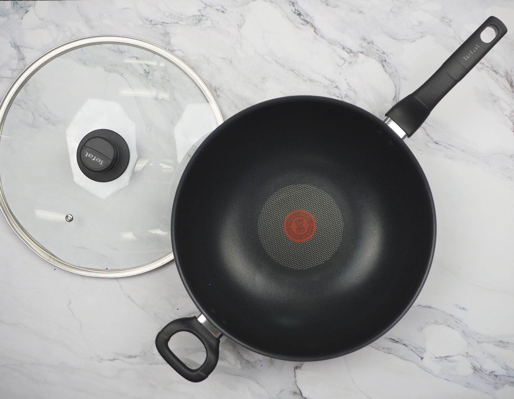 Tefal 32cm Non-Stick Wok Pan with Glass Lid - Professional Stir Fry Cooking for Asian Cuisine, Perfect for Home Chefs & Restaurant Use