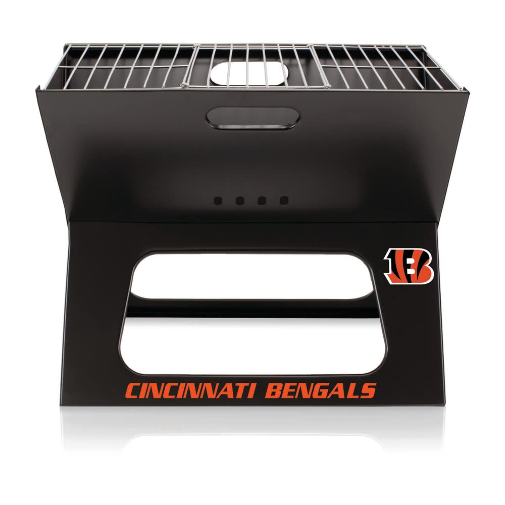 Portable NFL X-Grill Charcoal BBQ Grill for Camping, Tailgating & Outdoor Cooking - Compact Design for Picnics, Backyard Parties & Game Day Grilling