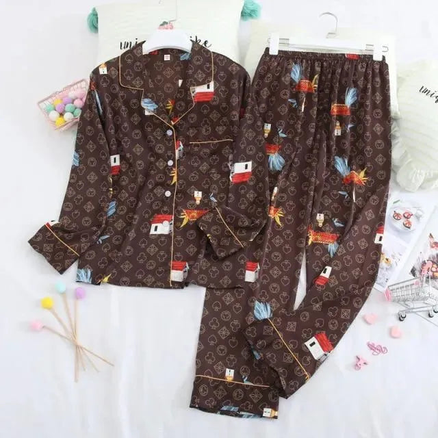 Sweet Dreams Satin Pajama Set for Women - Soft & Comfortable Sleepwear - Perfect for Nighttime Relaxation & Lounging