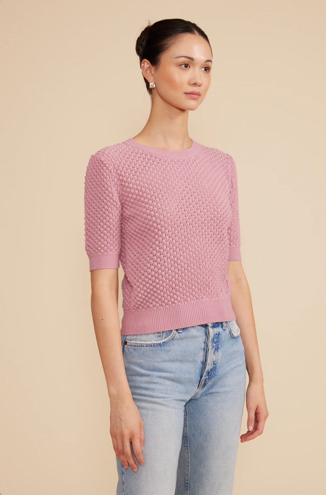 Elise Knit Top for Women - Soft Pink Casual Blouse | Perfect for Office, Date Night & Everyday Wear