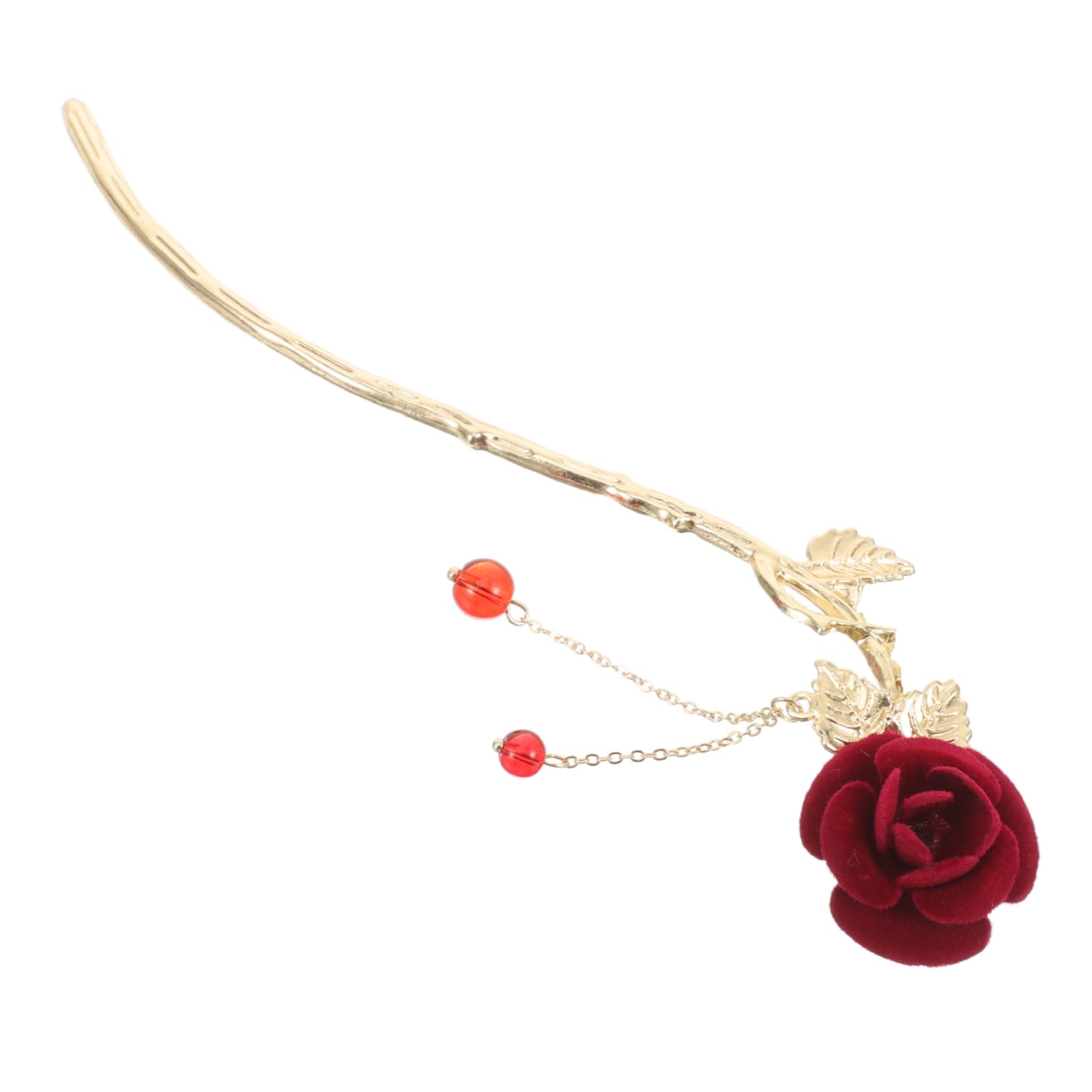 Elegant Rose Hair Stick for Women - Chinese & Japanese Style Floral Hair Pin, Hair Jewel Accessories for Bridal, Wedding, Party & Daily Use