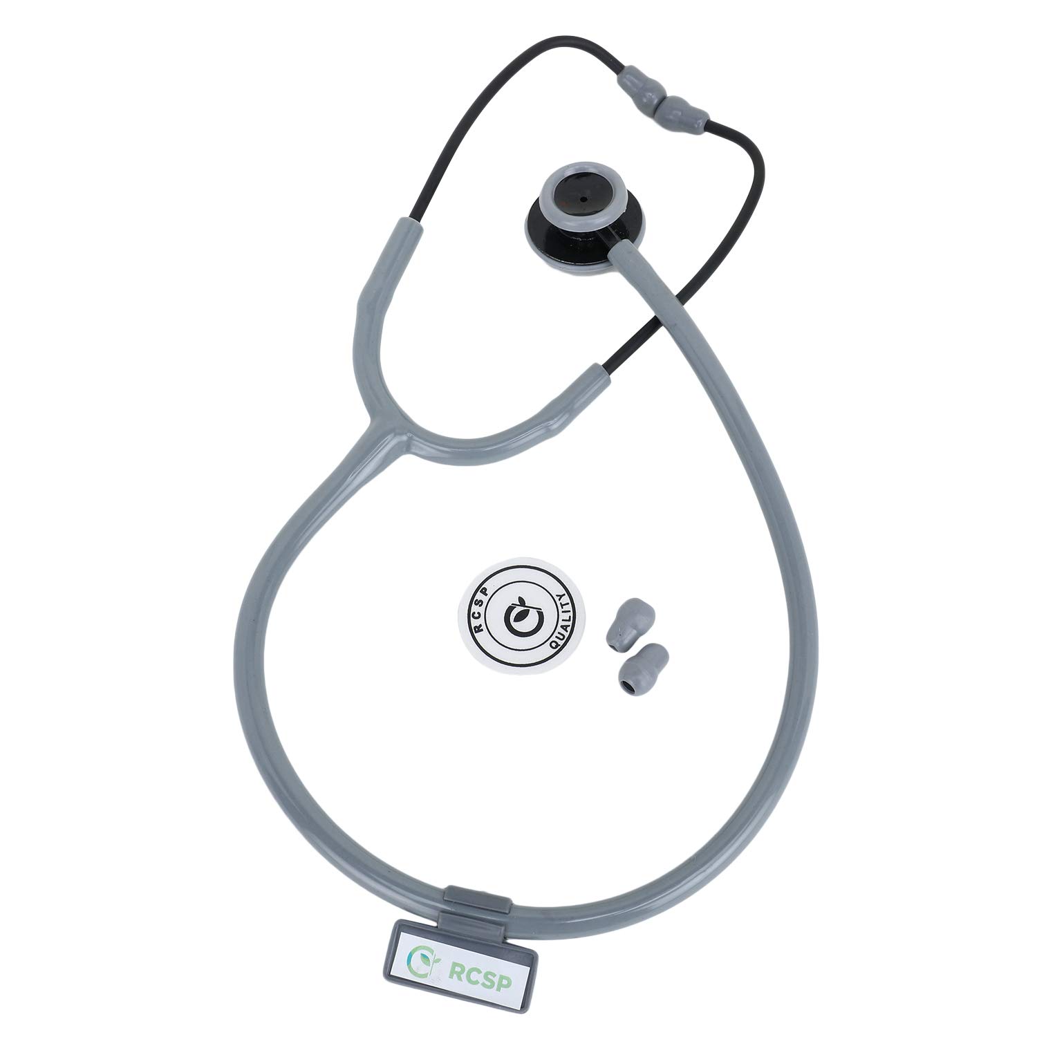 Premium Deluxe Matt Acoustic Stethoscope for Doctors & Medical Students - Professional Grade Grey Stethoscope for Cardiac, Lung & Physical Examinations - Ideal for Clinics, Hospitals & Medical Training