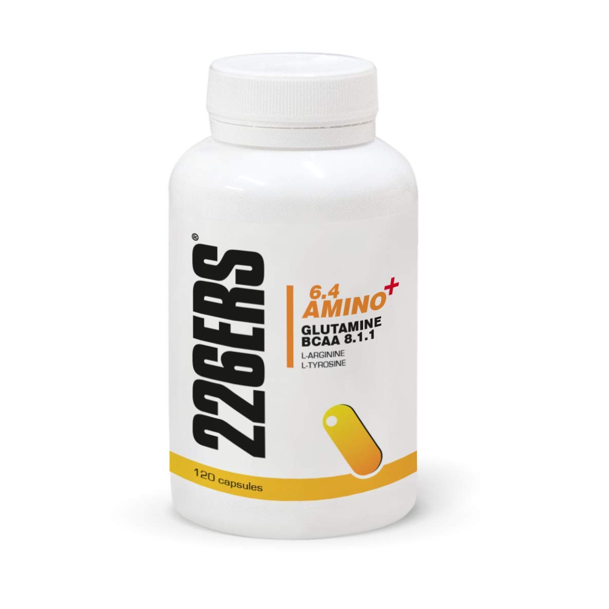 226ERS 6.4 Amino+ Amino Acid Supplement with Glutamine, BCAAs, L-Arginine & L-Tyrosine - 120 Capsules for Muscle Recovery, Endurance & Workout Performance - Pre/Post Workout & Athletic Training Support
