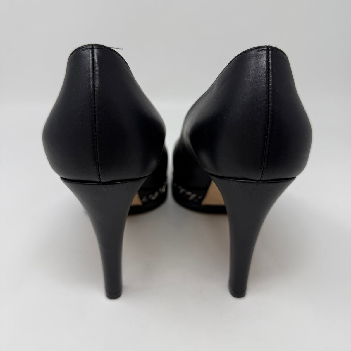 Chanel Classic Black Leather Pumps Size 11 for Women - Elegant High Heel Shoes for Office, Party & Special Occasions