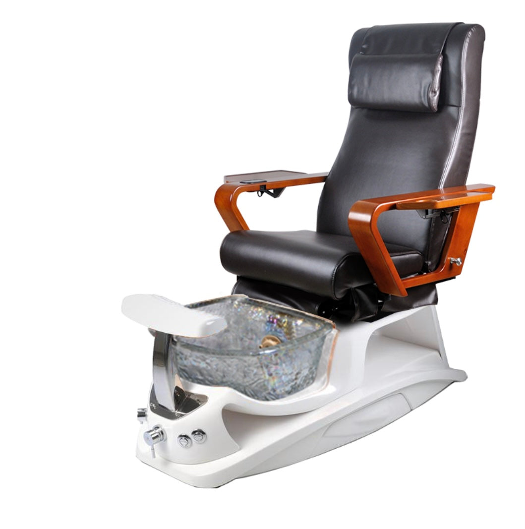 Argento Pedicure Spa Round Sink with Installation Kit - Compatible with ANS 21 Pedicure Chair - Perfect for Nail Salons & Spa Treatments
