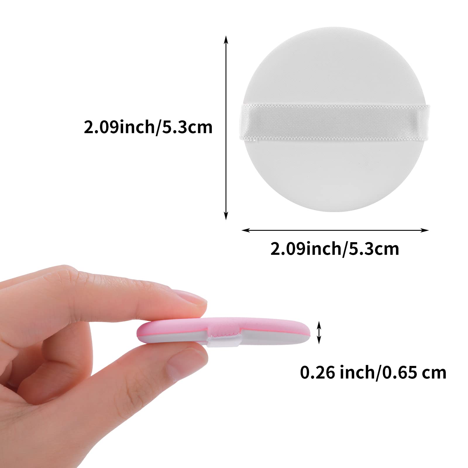 Molain 8-Piece Round Beauty Blenders Set - 2 Inch Soft Makeup Sponge Puffs for Full Coverage Foundation, Concealer & Cream Blending (Pink) | Perfect for Professional Makeup Application & Travel