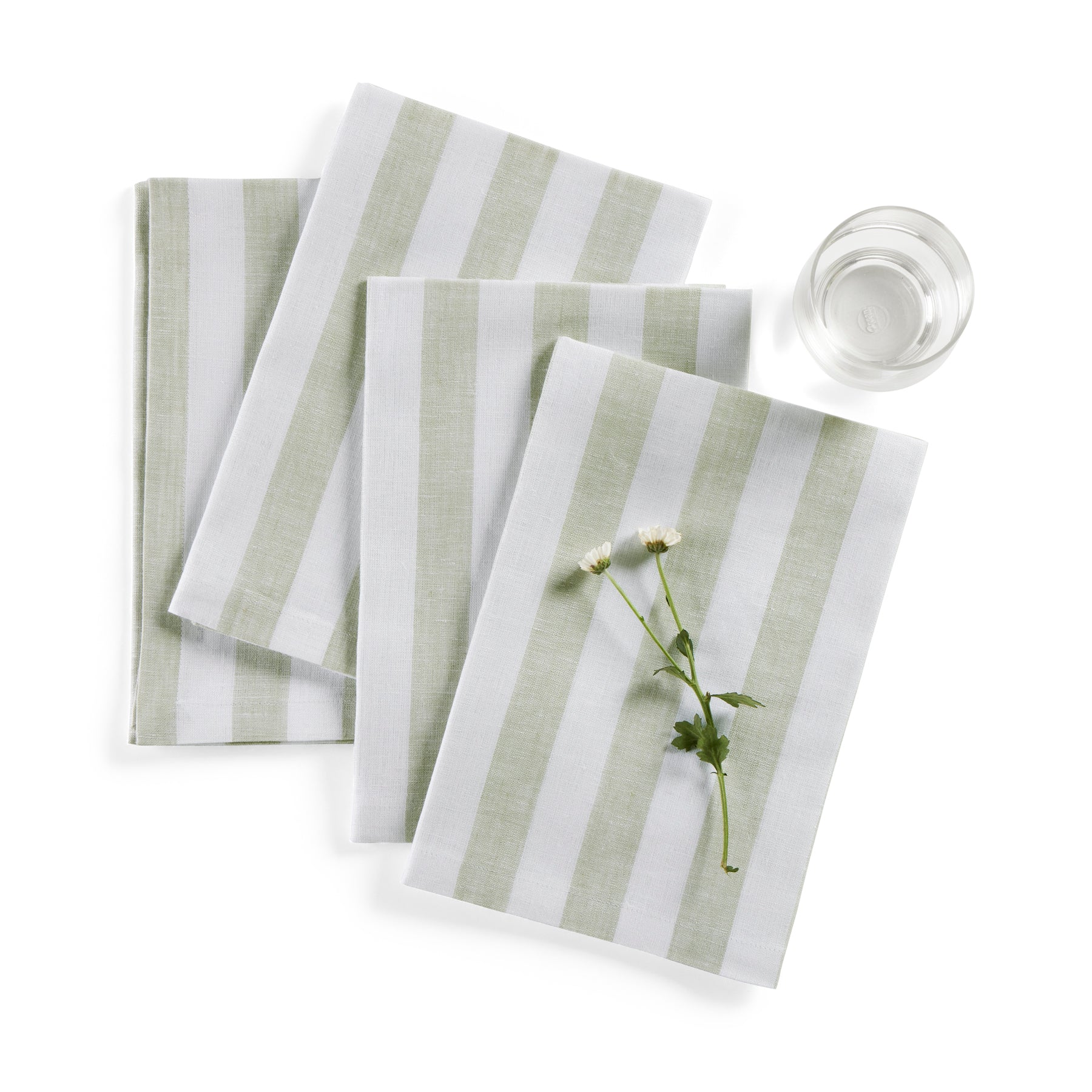 Sorrento Stripe Napkins - Premium Cotton Dinner Napkins for Formal Dining, Parties & Weddings - Set of 12