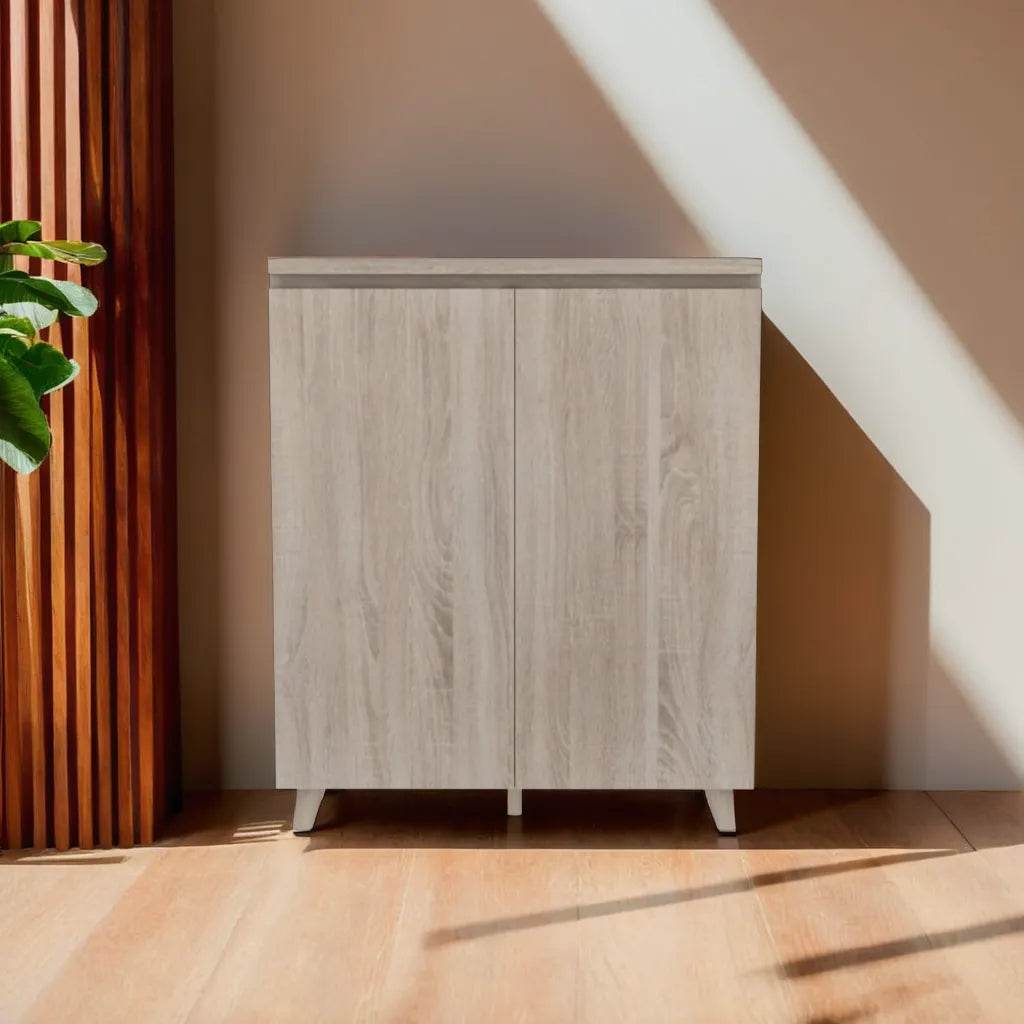 Mason 2 Door Shoe Cabinet - Sturdy Wooden Shoe Storage Organizer with Adjustable Shelves - Perfect for Entryway, Closet & Bedroom Organization