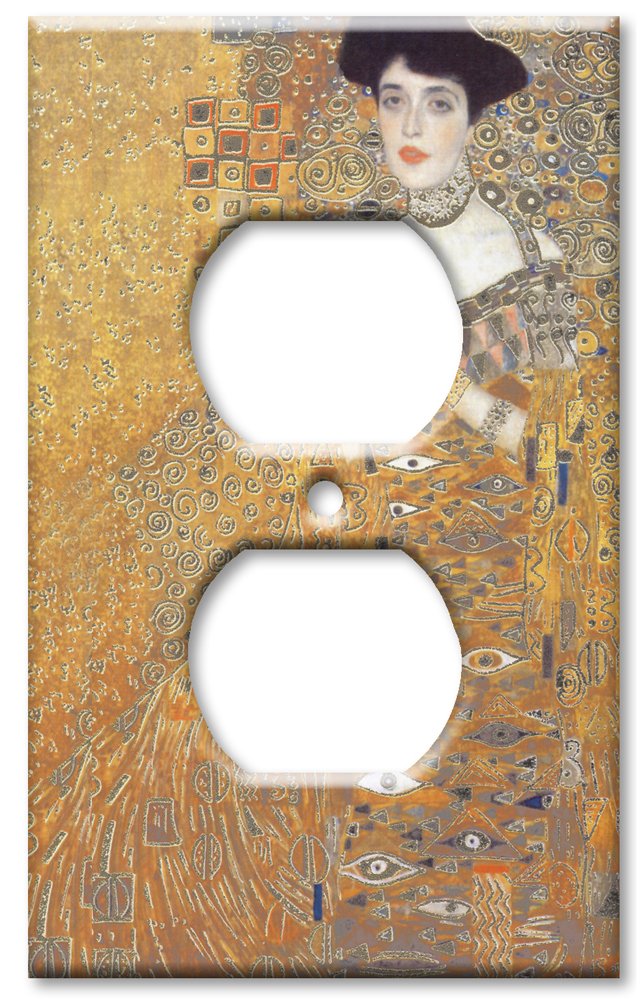Klimt: Adele Bloch Oversized Decorative Metal Switch Plate Cover - Art Nouveau Wall Plate for Home Decor - Made in USA | Perfect for Living Room, Bedroom & Office