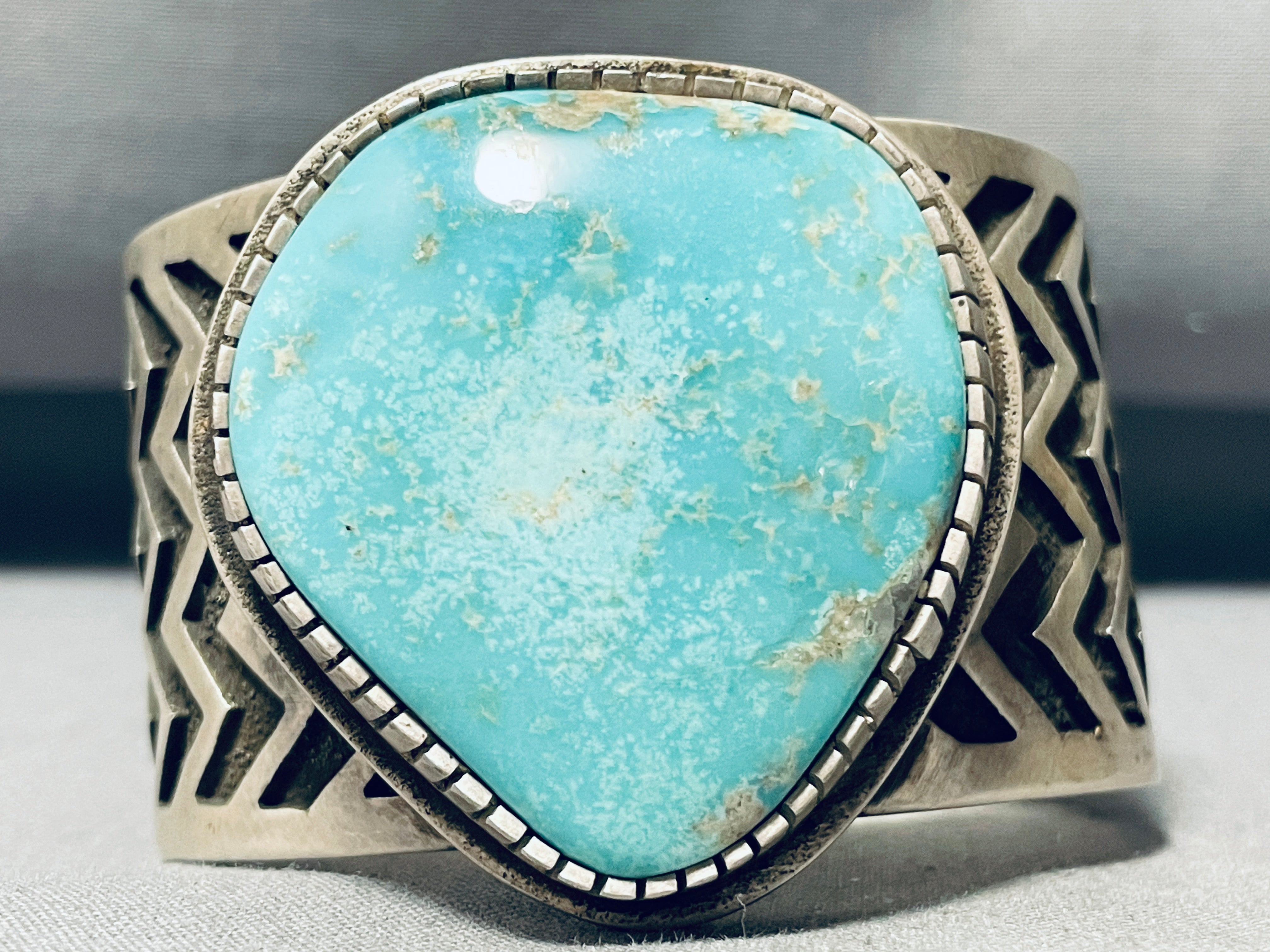 Vintage Navajo Sterling Silver Bracelet by Tommy Jackson - 146g Handcrafted Native American Jewelry for Women, Perfect for Boho Style & Special Occasions
