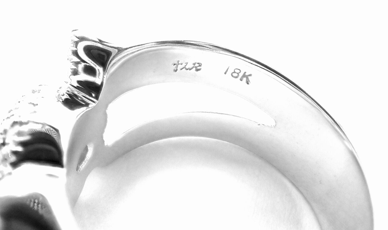 Authentic Loree Rodkin 18k White Gold Diamond Skull & Crossbones Ring - Luxury Gothic Jewelry for Men & Women - Perfect for Halloween, Punk Fashion & Statement Jewelry