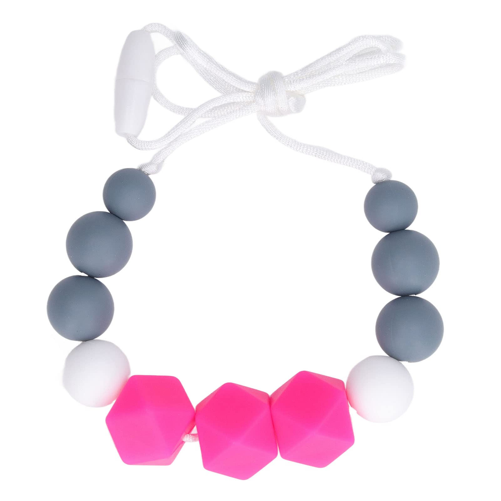 Organic Silicone Teething Necklace for Babies - Safe Chewable Rose Red Teether for Soothing Sore Gums, BPA-Free Nursing Jewelry for Moms | Perfect for On-the-Go Pain Relief & Fashionable Parenting Accessory