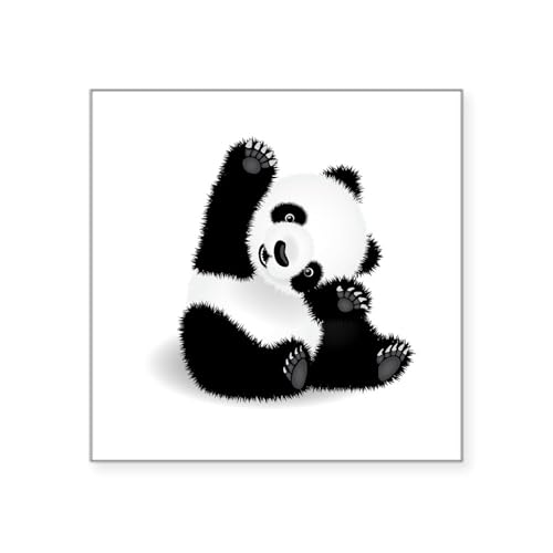 White - Baby Panda Sticker
