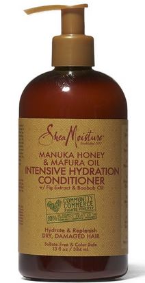 SHEA MOISTURE Manuka Honey & Mafura Oil Intensive Hydration Hair Conditioner - 13 oz for Dry, Damaged & Curly Hair - Deep Moisturizing Treatment for Soft, Smooth & Healthy Locks - Perfect for Daily Use & Salon-Quality Results at Home