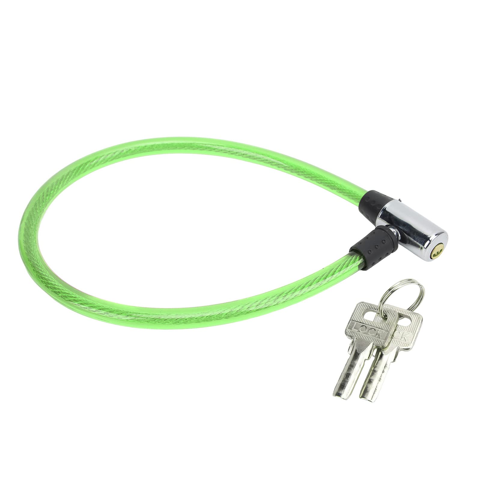 Steel Bike Lock Cable - Portable Bicycle & Motorcycle Lock for Outdoor Security (Green)