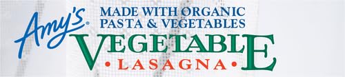 Organic Vegetable Lasagna Frozen Meal - Amy's 9.5 Oz Microwaveable Pasta with Vegetables | Quick Family Dinner & Healthy Lunch Option