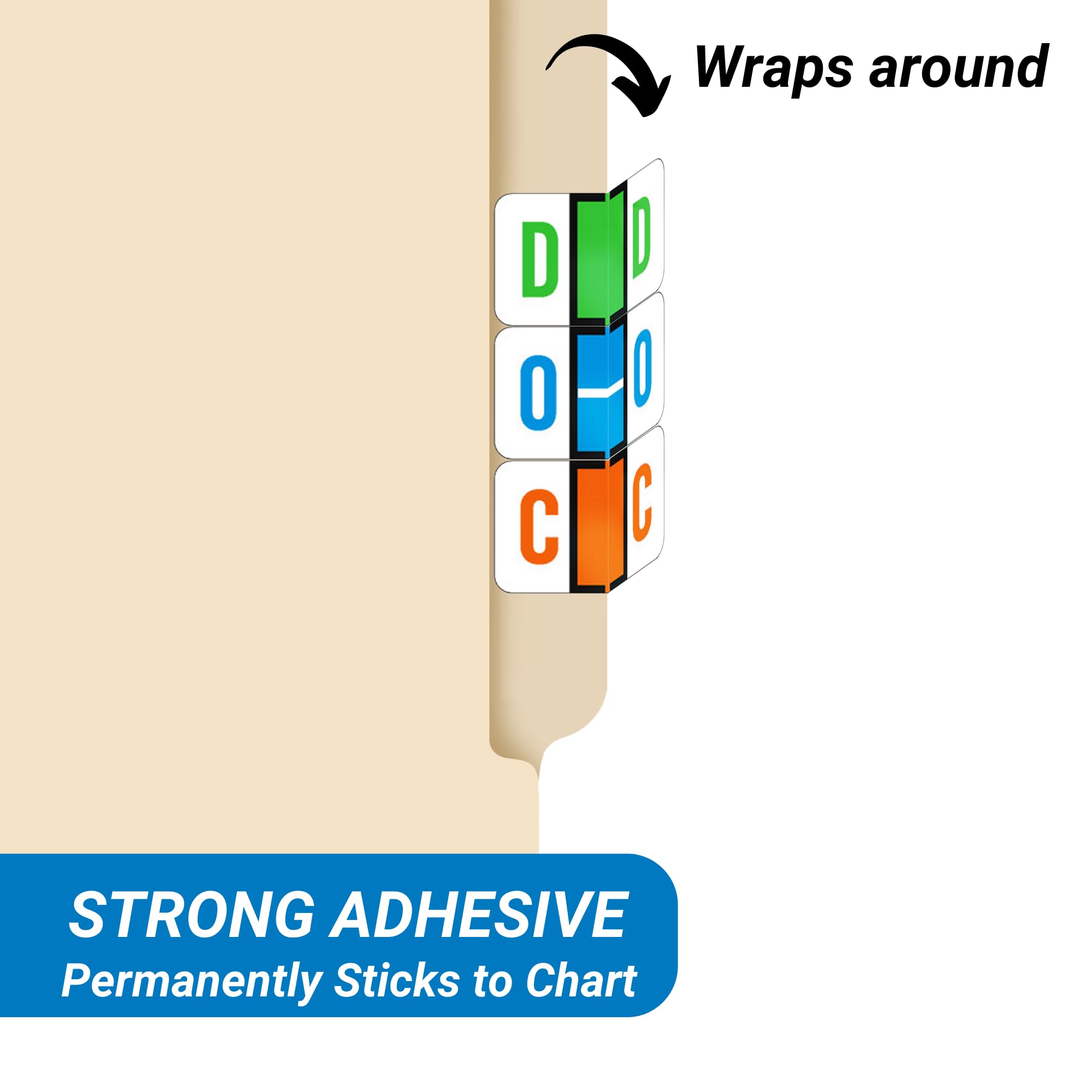 Doctor Stuff - A-Z Alphabet File Folder Labels with Tray, 27 Rolls (500/Roll), 15/16