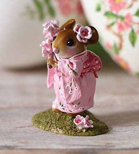 Wee Forest Folk M-459a Cherry Blossom Girl Figurine - Handcrafted Collectible (New 2019) | Perfect for Home Decor, Gift Giving & Spring Themed Displays