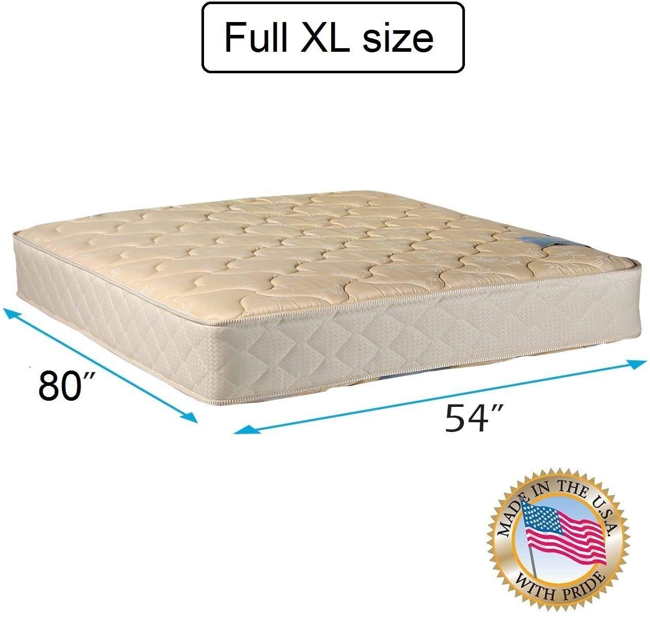 Premium Orthopedic Mattress - DS USA Chiro Gentle Firm Two-Sided Beige Full XL (54