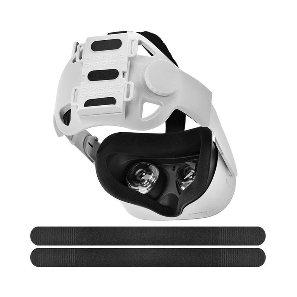 Meta Quest 3 Head Strap - Pressure-Free Elite Strap Replacement for Oculus Quest 3 Accessories, Adjustable VR Headband with Soft Cushion for Enhanced Comfort - Perfect for Long Gaming Sessions & VR Experiences