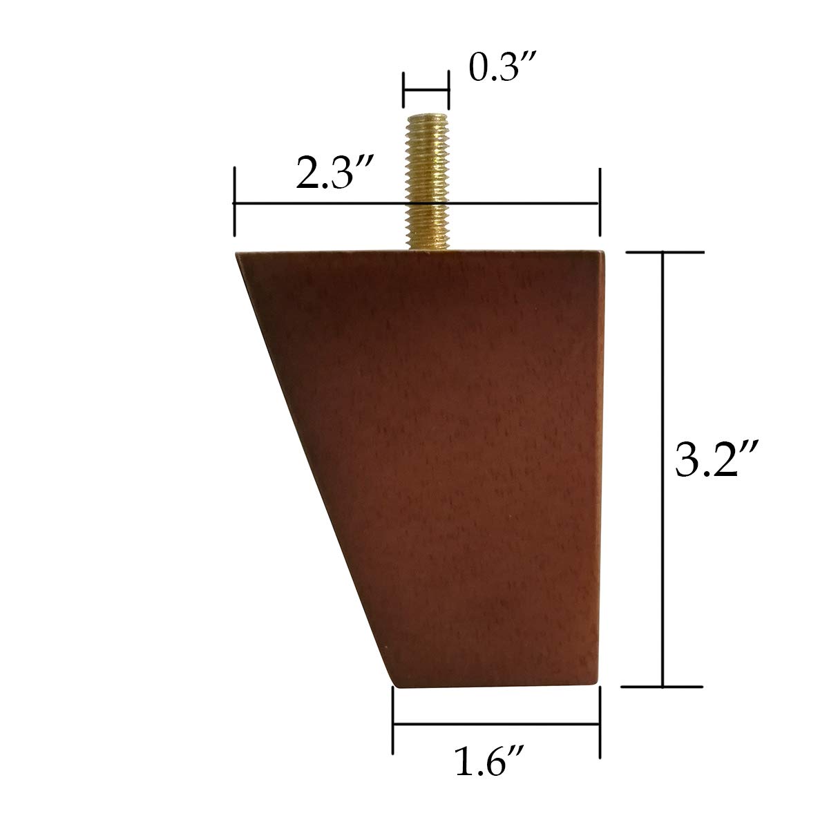 4 Pack Solid Wood Sofa Legs - 3