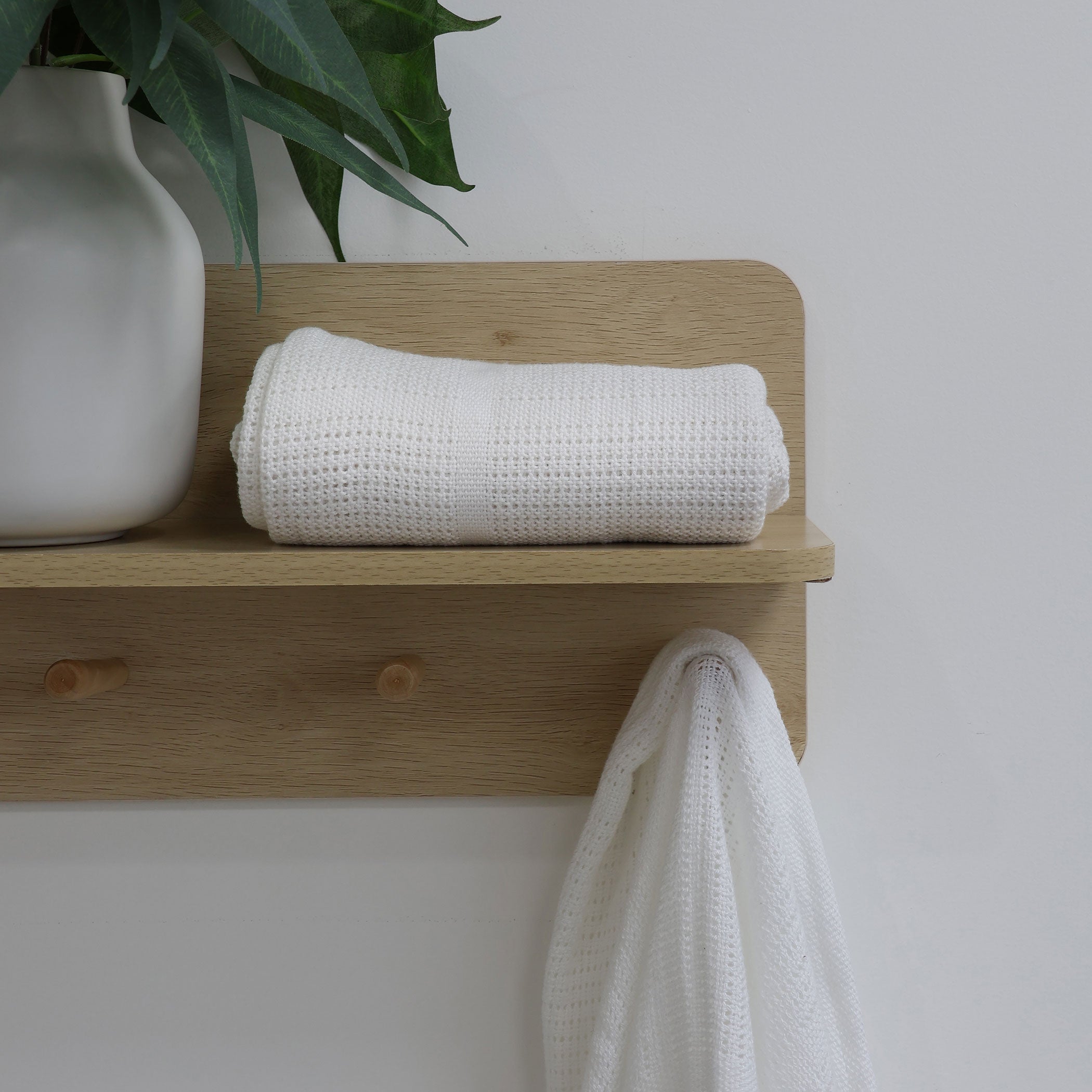 Soft & Breathable Bamboo White 2-Pack Cellular Blankets for Baby - Perfect for Nursery, Swaddling & Stroller Use