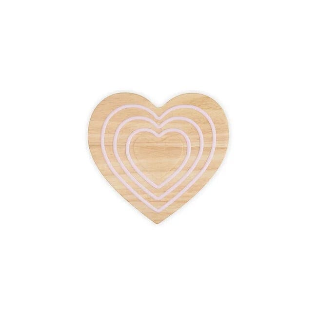 Le Creuset Heart-Shaped Magnetic Wooden Trivet - Heat-Resistant Hot Pot Holder for Kitchen & Dining Table Decor - Perfect for Valentine's Day Gifts & Romantic Dinners