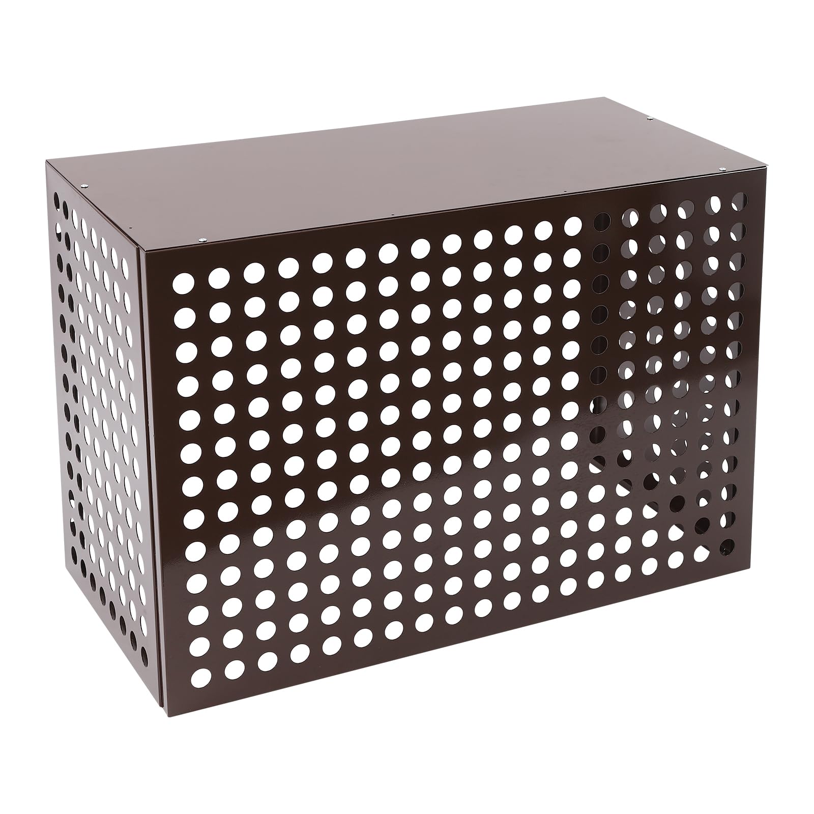 Outdoor Air Conditioner Privacy Fence Cover - Durable AC Unit Screen Panel (40x20x28in, Coffee) for Backyard, Patio & Home Exterior Protection