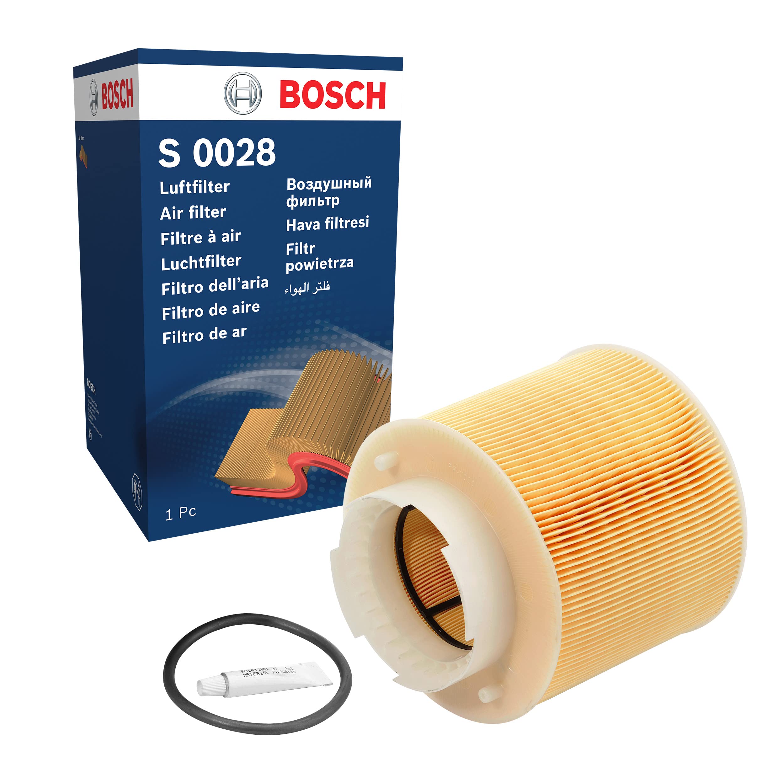 Bosch S0028 Premium Car Air Filter - High Performance Engine Protection for Sedans, SUVs & Trucks | Improves Airflow & Reduces Dust | Ideal for City Driving & Off-Road Adventures