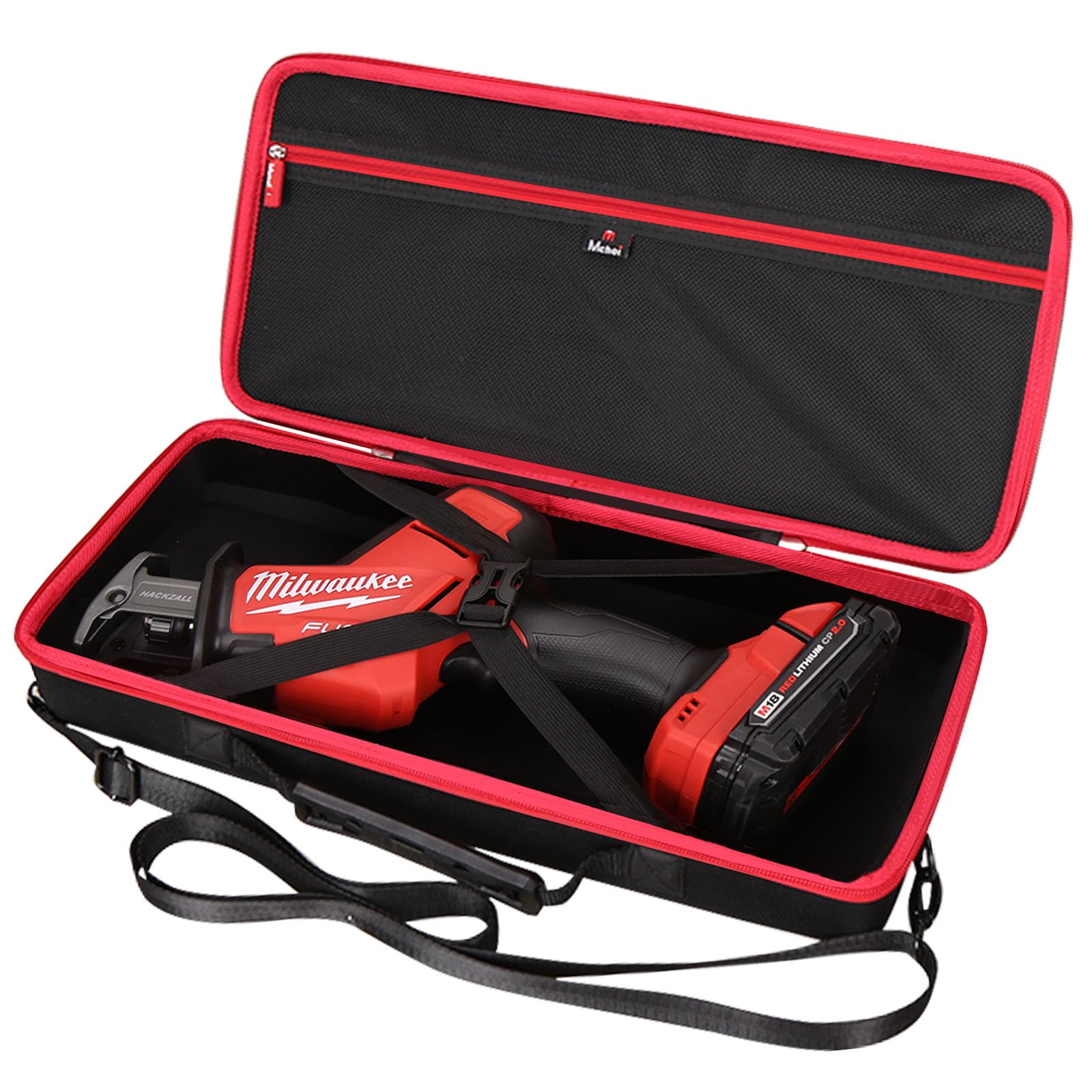 Milwaukee M18 FUEL Hackzall 2719-20 Waterproof Shockproof Hard Case - Durable Protective Storage for Cordless Reciprocating Saw - Ideal for Construction Sites, DIY Projects & Tool Organization