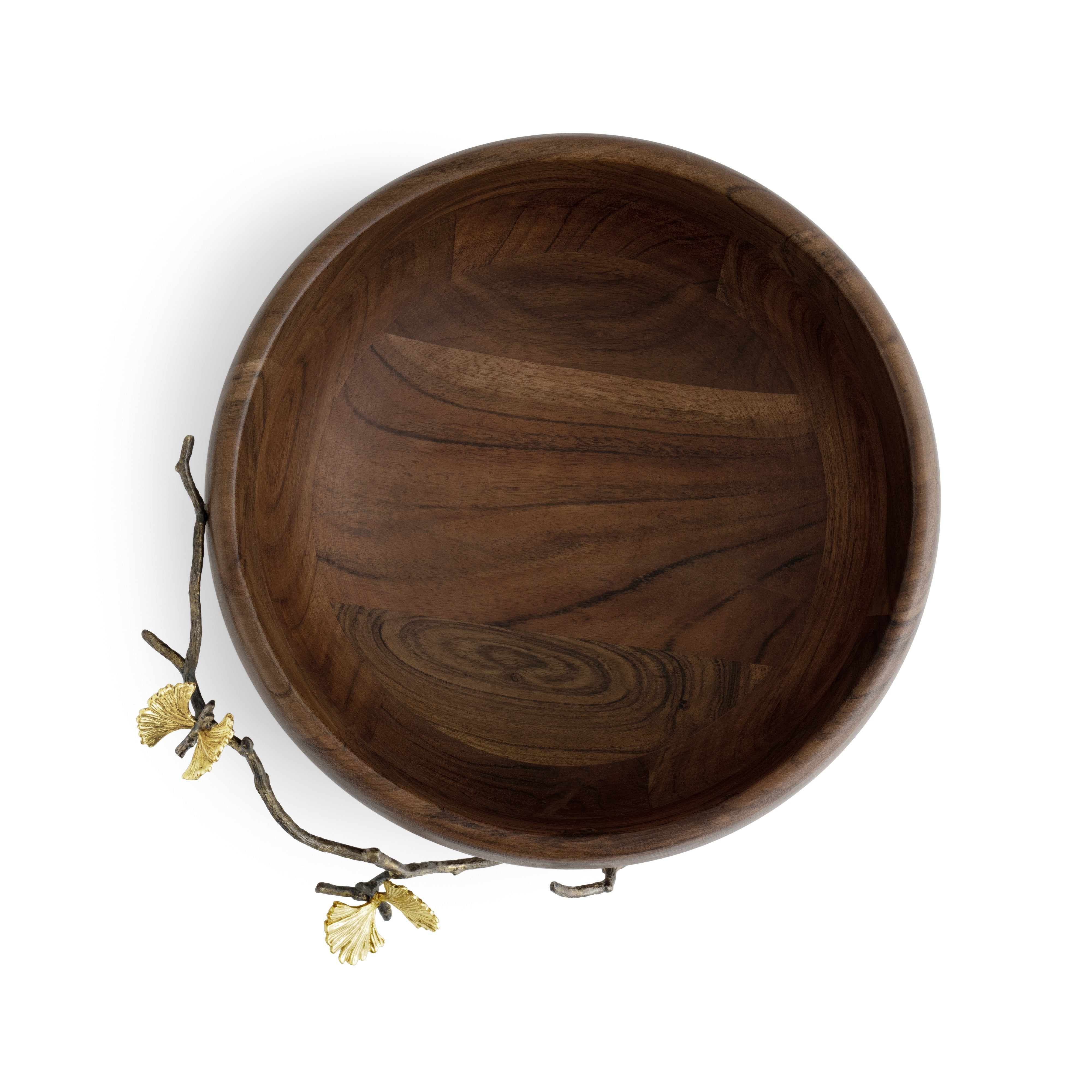 Handcrafted Ginkgo Wood Salad Bowl - Eco-Friendly Butterfly Design for Healthy Meals & Entertaining - Perfect for Salads, Fruits, and Party Serving