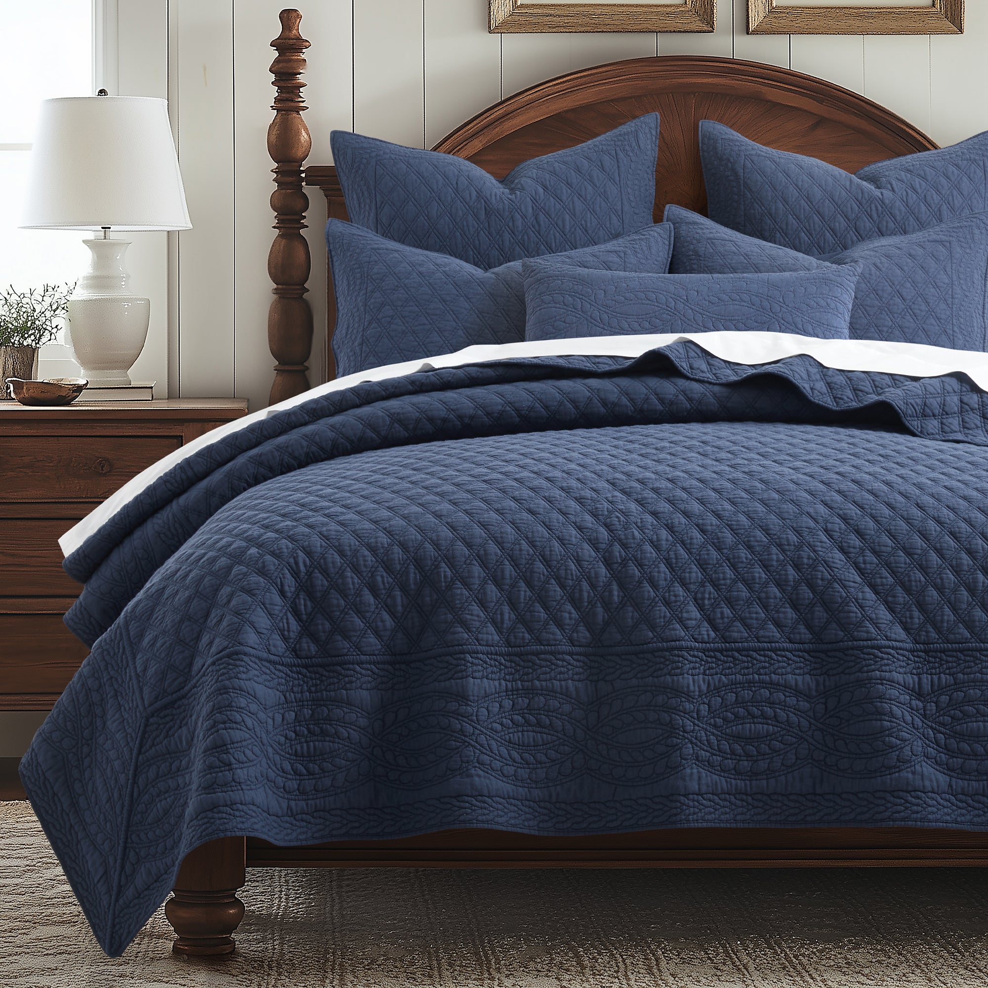 Premium Ballou Quilt Set - Soft & Breathable Bedding Collection for All Seasons | Perfect for Master Bedroom, Guest Room & Dorm Decor