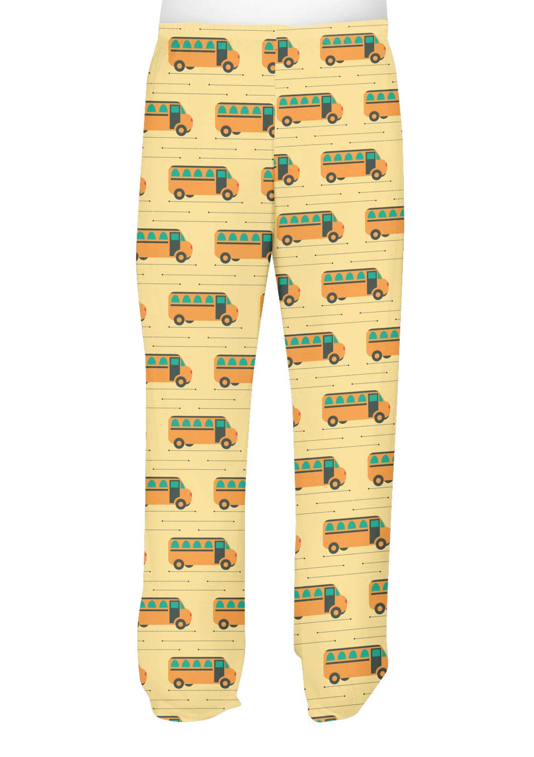 **Men's School Bus Print Pajama Pants - Soft & Comfortable Sleepwear for Relaxing at Home or Lounging**