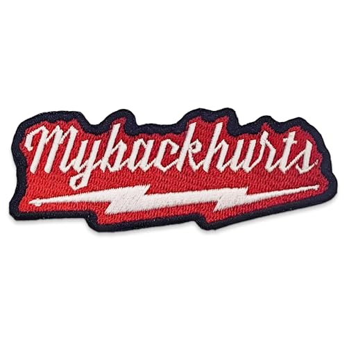 EMB My Back Hurts Red-White