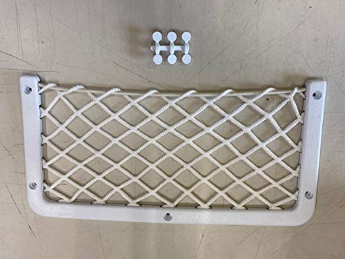 Premium Mesh Map Pocket - Marine White - Lightweight Frame for Auto, RV, Bus & Marine Use | Durable Chart Holder for Navigation & Travel Accessories | Perfect for Road Trips, Boating & Camping Organization