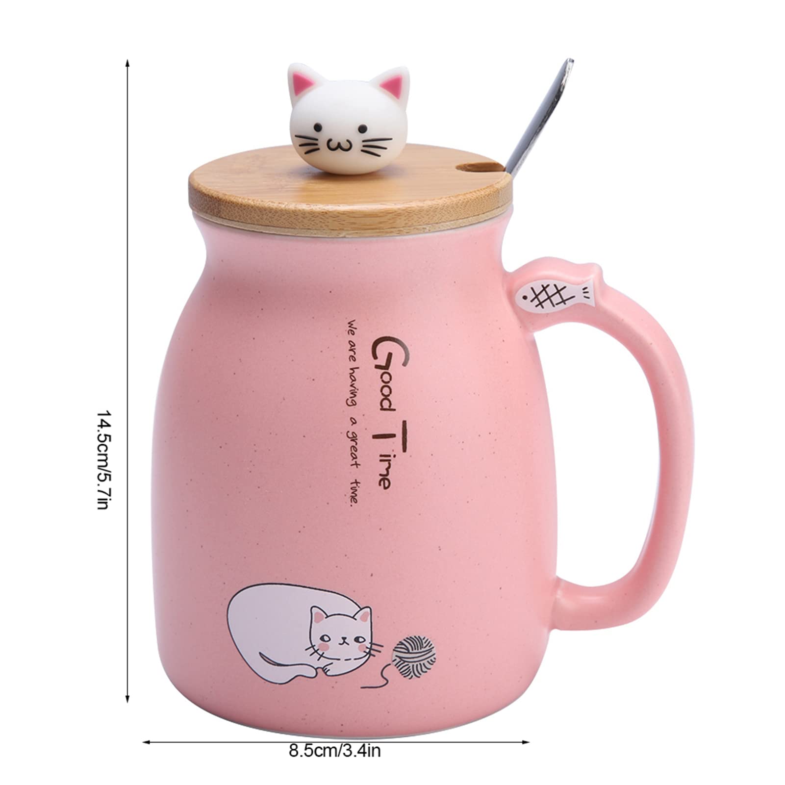 Elegant 420ml Rose Pink Coffee Mug with Lid & Spoon - Perfect for Tea, Milk, Beer & Hot Drinks - Ideal for Home, Office & Gifts