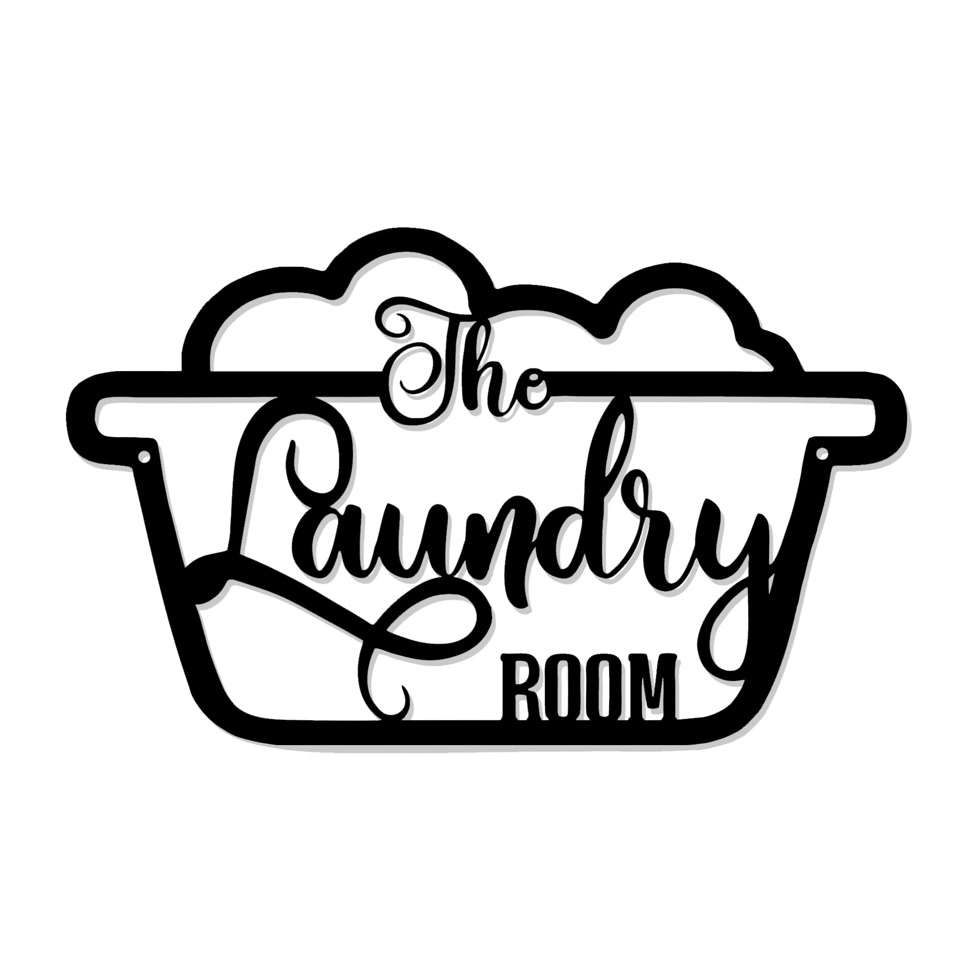 Vintage Metal Laundry Room Wall Art Sign - Rustic Farmhouse Decor for Laundry Room, 13.4 x 9.4 Inch Black Metal Hanging Decoration - Perfect for Home, Apartment, Laundromat & Laundry Area Decor