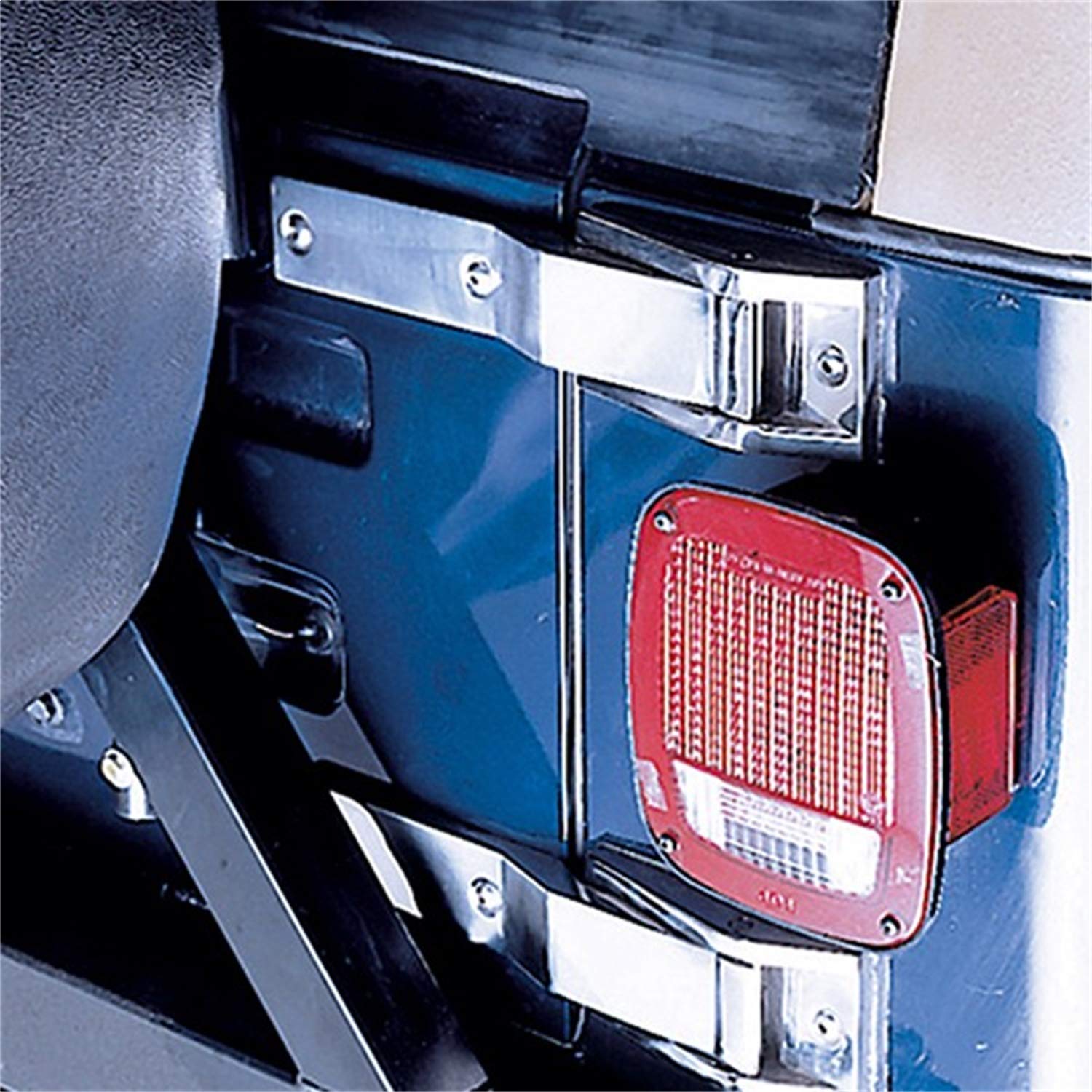 Rugged Ridge 11218.01 Black Tailgate Hinge Kit for 1987-1995 Jeep Wrangler YJ - Heavy Duty Replacement Parts for Off-Road & Truck Accessories | Perfect for Jeep Restoration & Outdoor Adventures