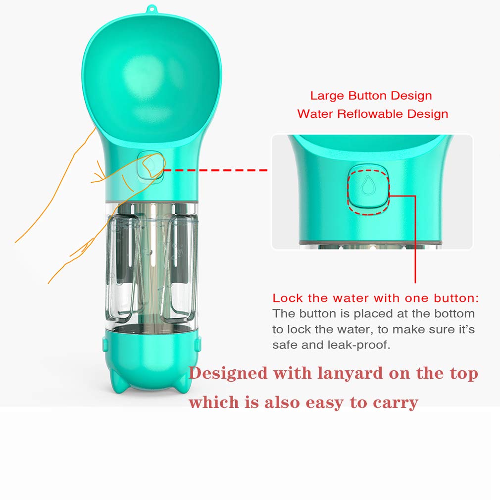 Portable Dog Water Bottle with Drinking Feeder - Leakproof Pet Water Dispenser for Outdoor Walking, Hiking & Travel - Perfect for Dogs on the Go, Park Visits & Road Trips