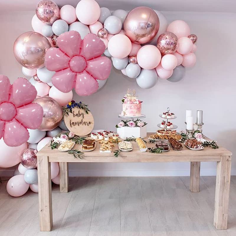 Pink Birthday Party Decorations - Flower Balloons & Party Supplies for Kids | Happy Birthday Party Decor for Home, Classroom & Baby Shower