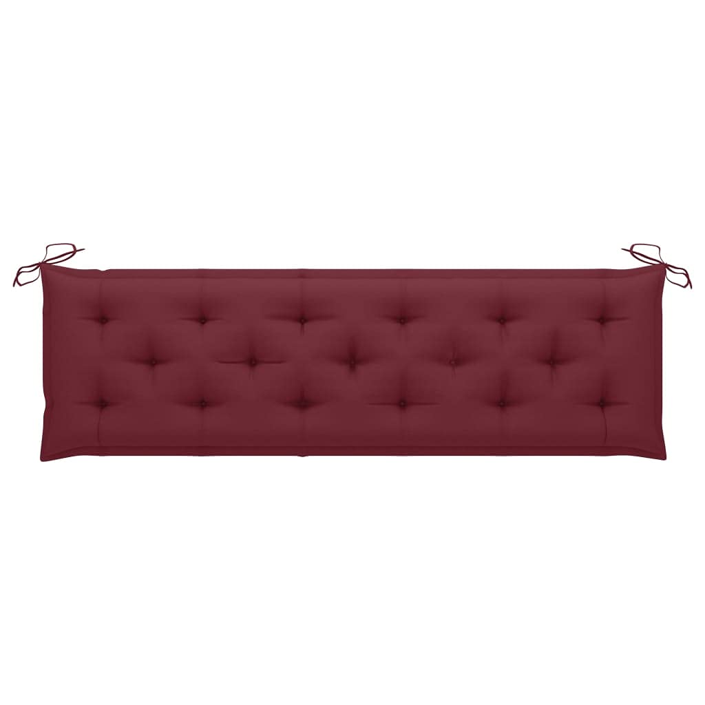 Premium Floor Seating Cushions & Outdoor Swing Cushion - Waterproof Patio Porch Swing Seat Cover for Indoor/Outdoor Use - Wine Red 70.9