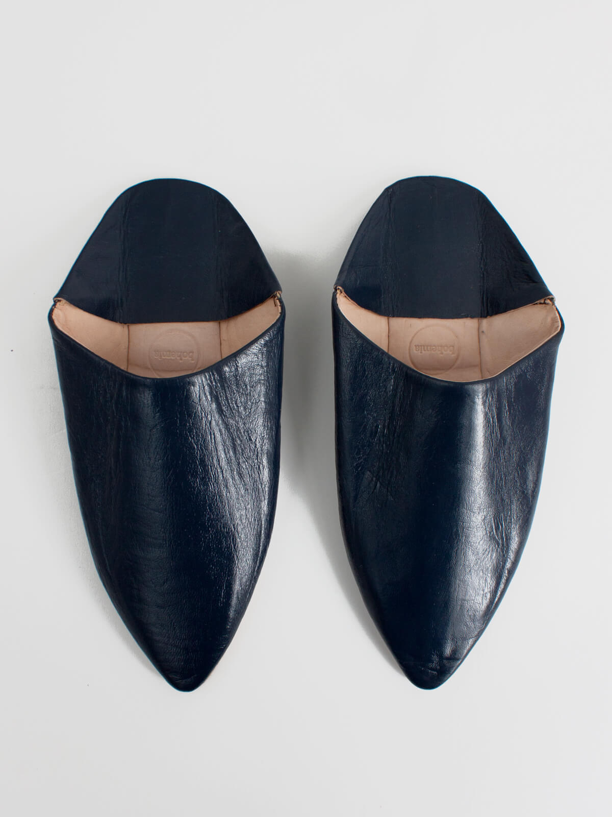 Authentic Moroccan Men's Pointed Babouche Slippers - Handmade Leather Indigo House Shoes for Comfort & Style | Perfect for Home, Lounge & Cultural Fashion