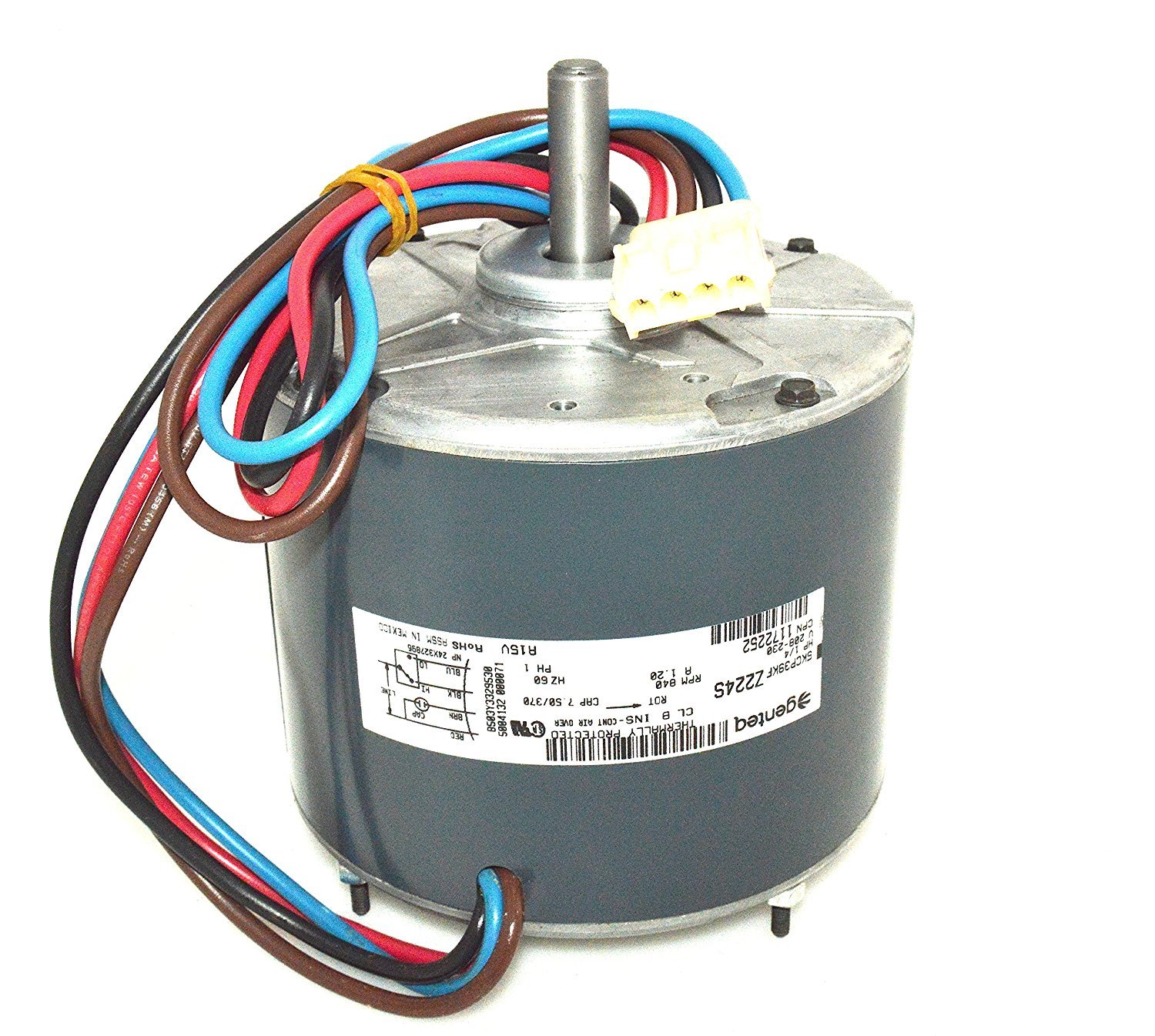 Upgraded 1/4 HP 230V Condenser Fan Motor - OEM Replacement Part for HVAC Systems - Ideal for Air Conditioners, Refrigerators & Commercial Cooling Units