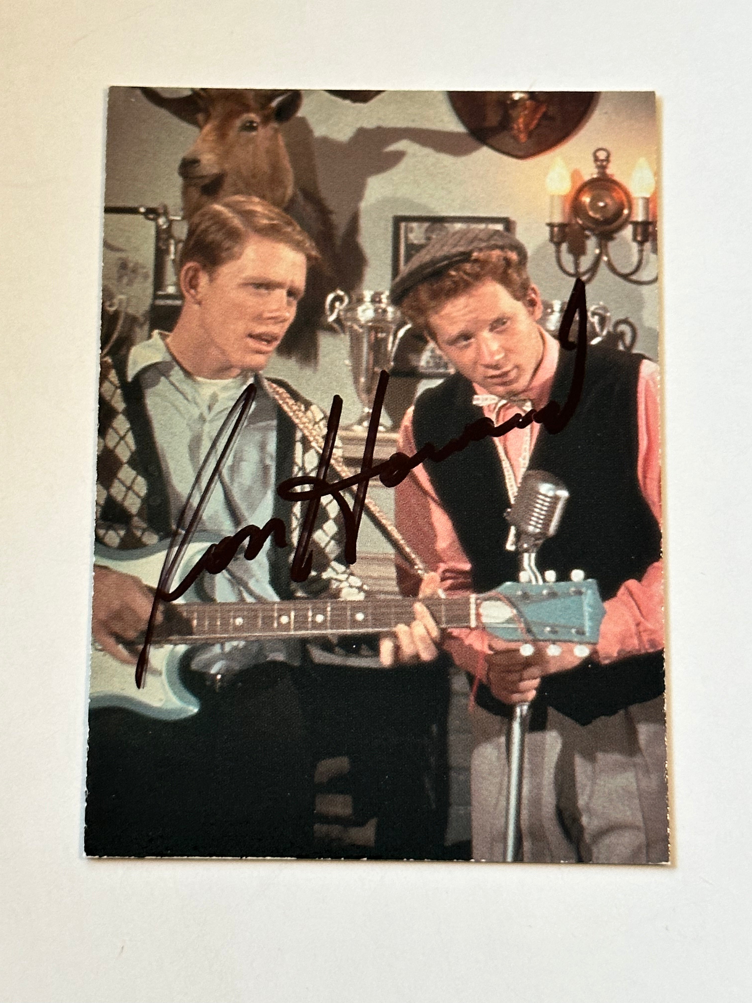 Happy Days Ron Howard TV Show Autograph Card with COA - Authentic Collectible Memorabilia for Fans & TV Show Enthusiasts - Perfect for Display, Gifts, and Collections