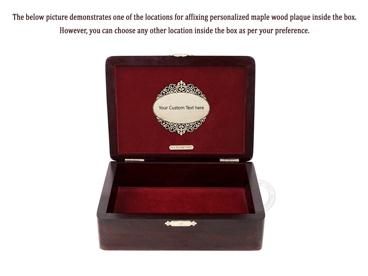 Handmade Taj Mahal Wooden Jewelry Box - Personalized Engraved Gift for Watches & Keepsakes (8x6 Inch)