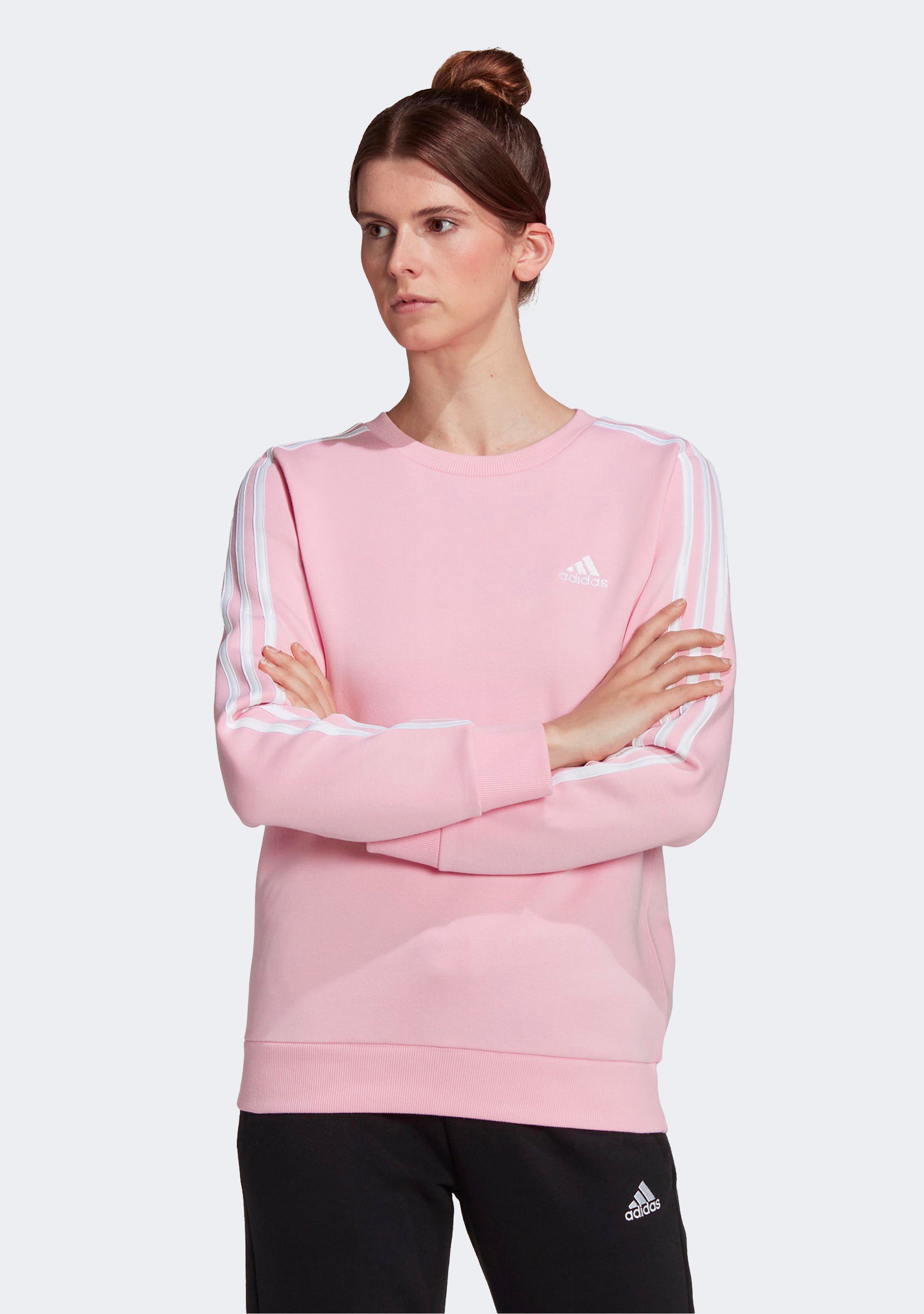 Adidas Women's 3S Fleece Sweatshirt - Soft & Comfortable Pullover Hoodie for Casual Wear, Workout & Lounge - Perfect for Running, Gym & Everyday Fashion