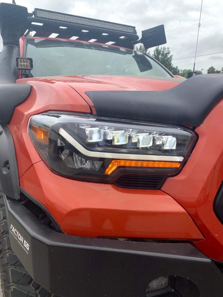 Alpha Owls Quad-Pro LED Headlights for 2016-2023 Toyota Tacoma - White LED Light Bar & Sequential Turn Signals | Perfect for Off-Road & Night Driving