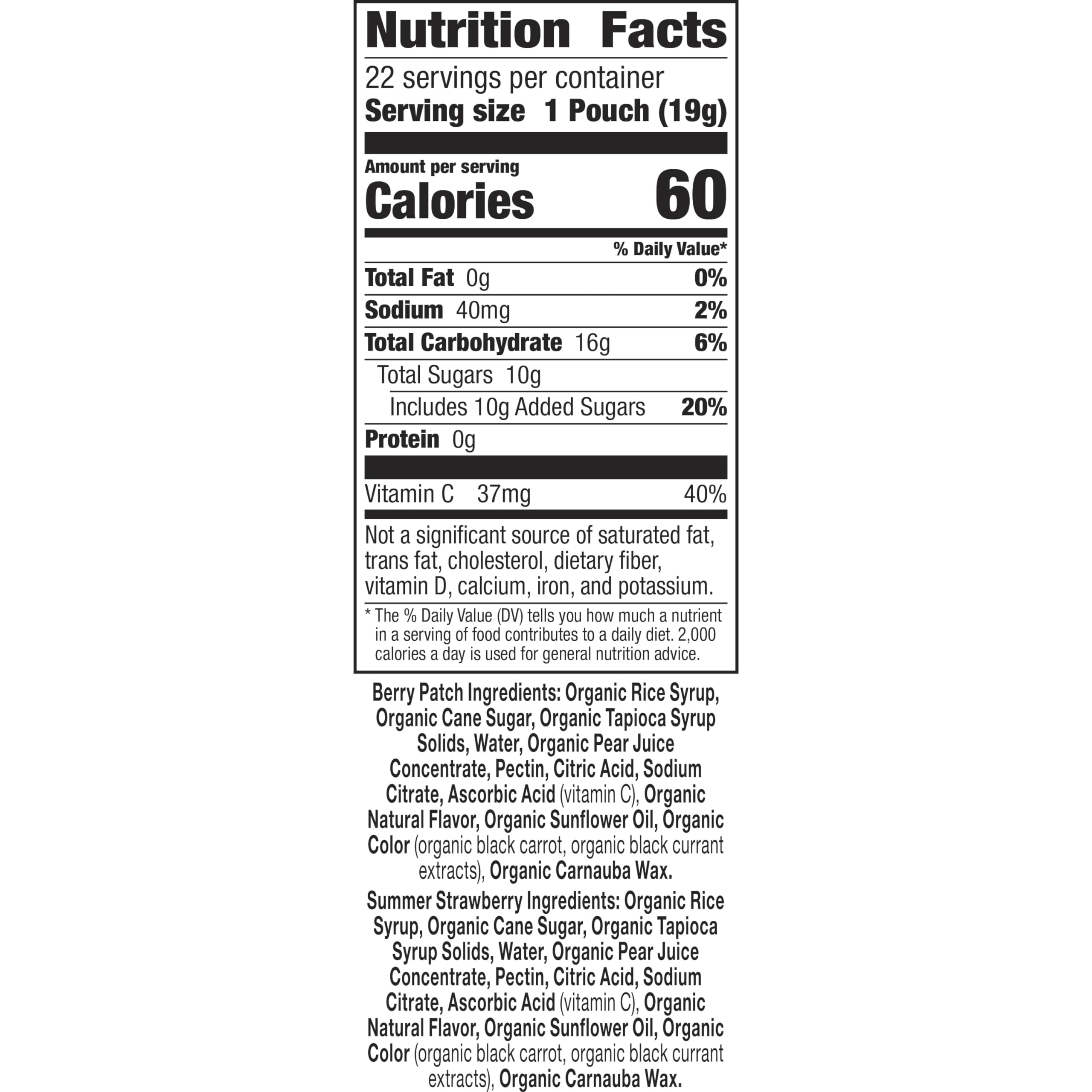 Organic Bunny Fruit Snacks Variety Pack - Gluten Free, Non-GMO, 15.4oz (22 Pouches) | Easter Basket Fillers, Kids Lunch Box Snacks, Healthy Treats for School & Parties