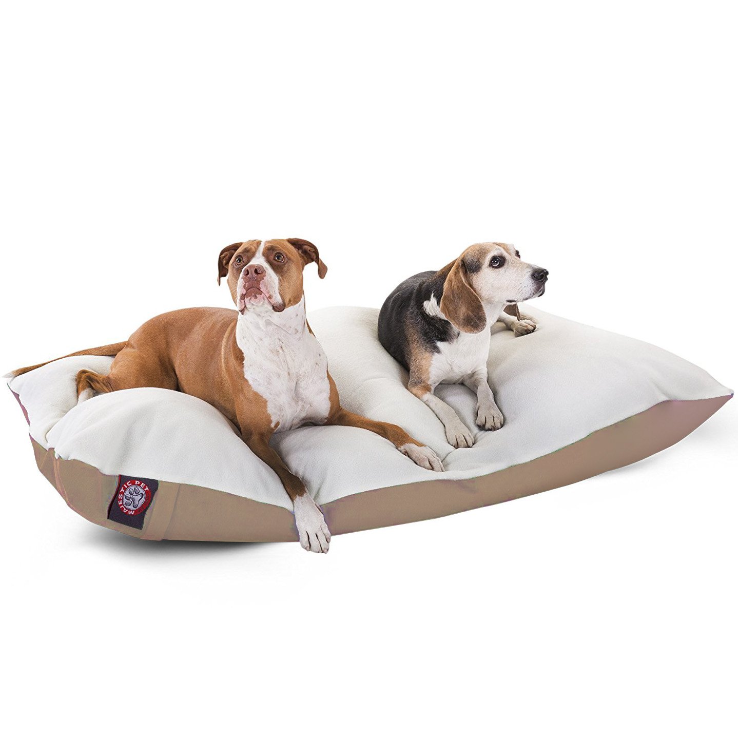 Majestic Pet Washable X-Large Dog Bed with Removable Cover - 42x60 Inch Orthopedic Crate Mat for Large Breed Dogs - Durable Kennel Bed for Sleeping & Lounging - Perfect for Home, Office or Travel (Khaki)
