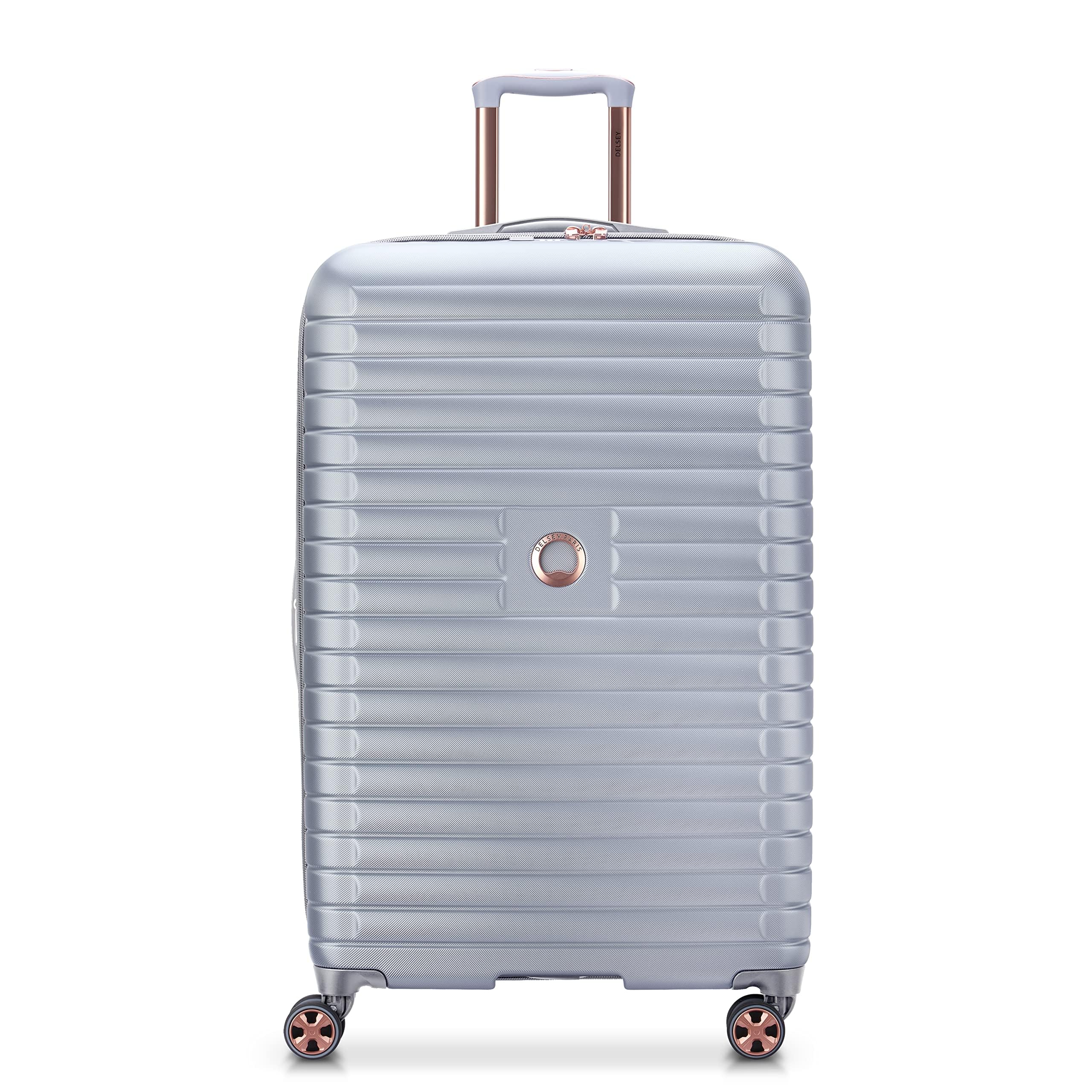 Delsey Paris Cruise 3.0 Hardside Expandable Luggage Set with 360° Spinner Wheels - 3-Piece (21/24/28 Inch) Platinum Suitcase for Travel, Business Trips & Vacations
